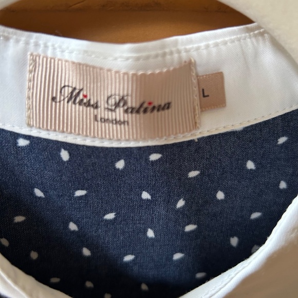 Miss Patina Dress London Bowie Cat Ziggy Stardust Navy Women's Size Large - Picture 6 of 9